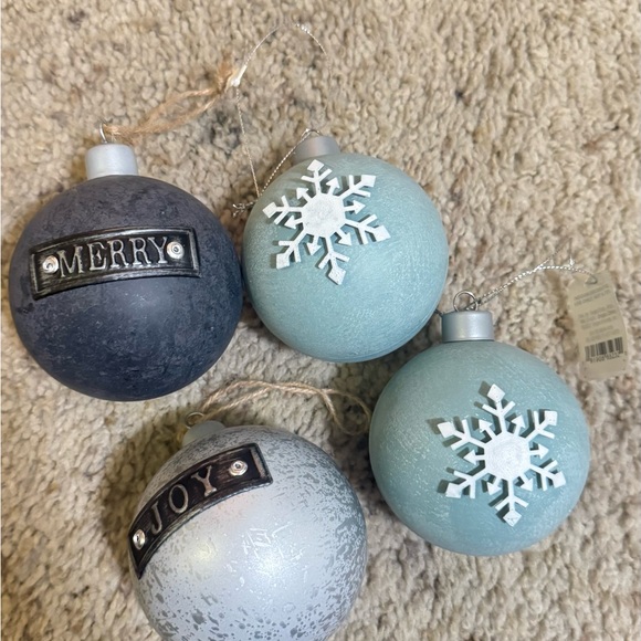 Target Other - Target Blue and Silver Holiday Ornament Set